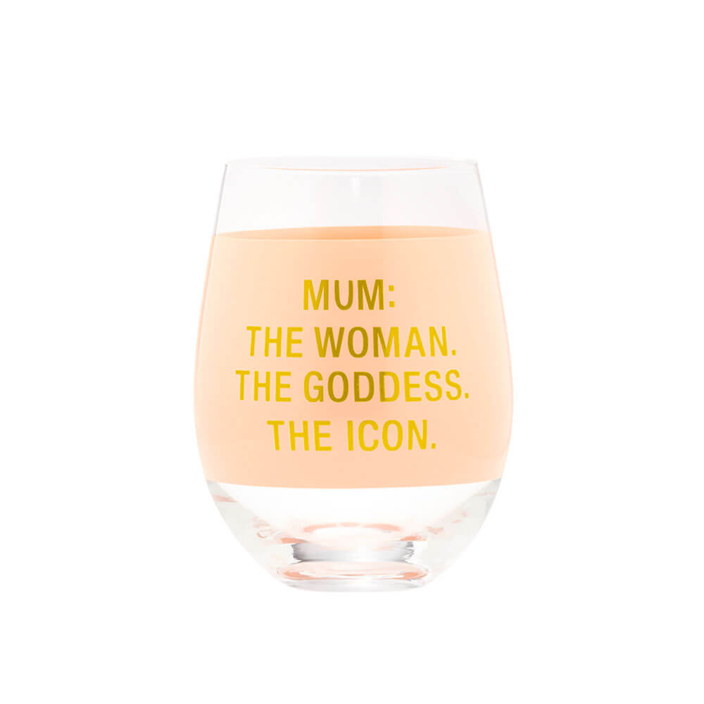 WINE GLASS: MUM THE ICON - Creative Printz