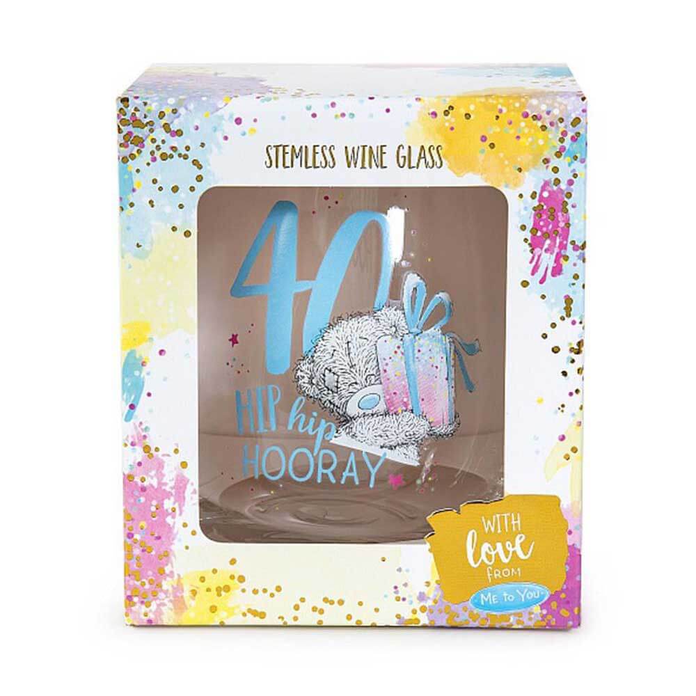 STEMLESS WINE GLASS 40TH - Creative Printz