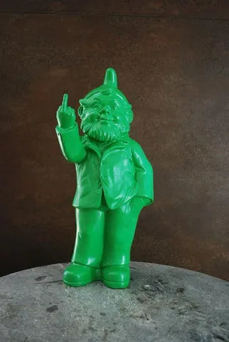 Pop Gnome w Finger Green 35cm H