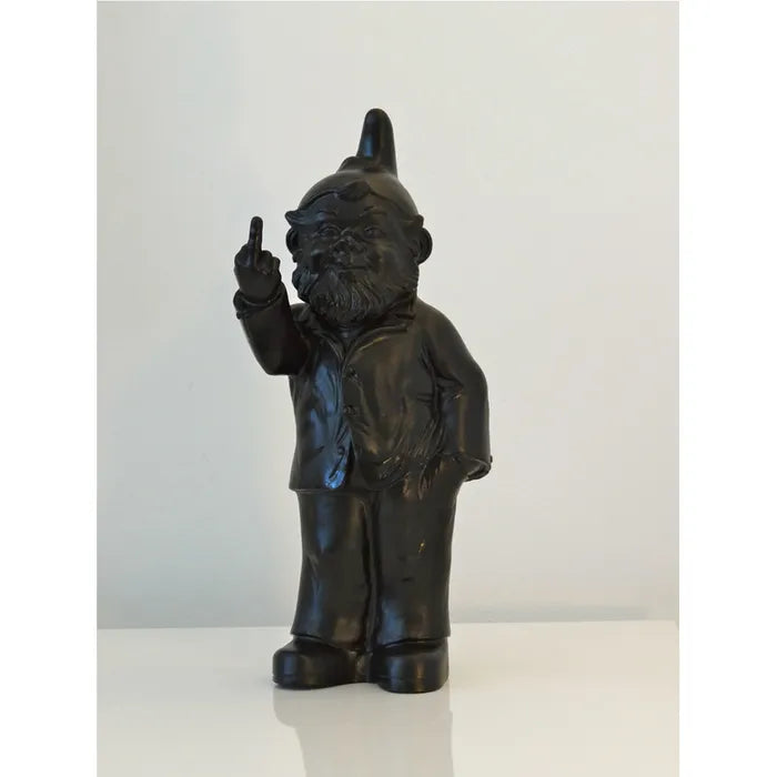 Pop Gnome w Finger Black 35cmH