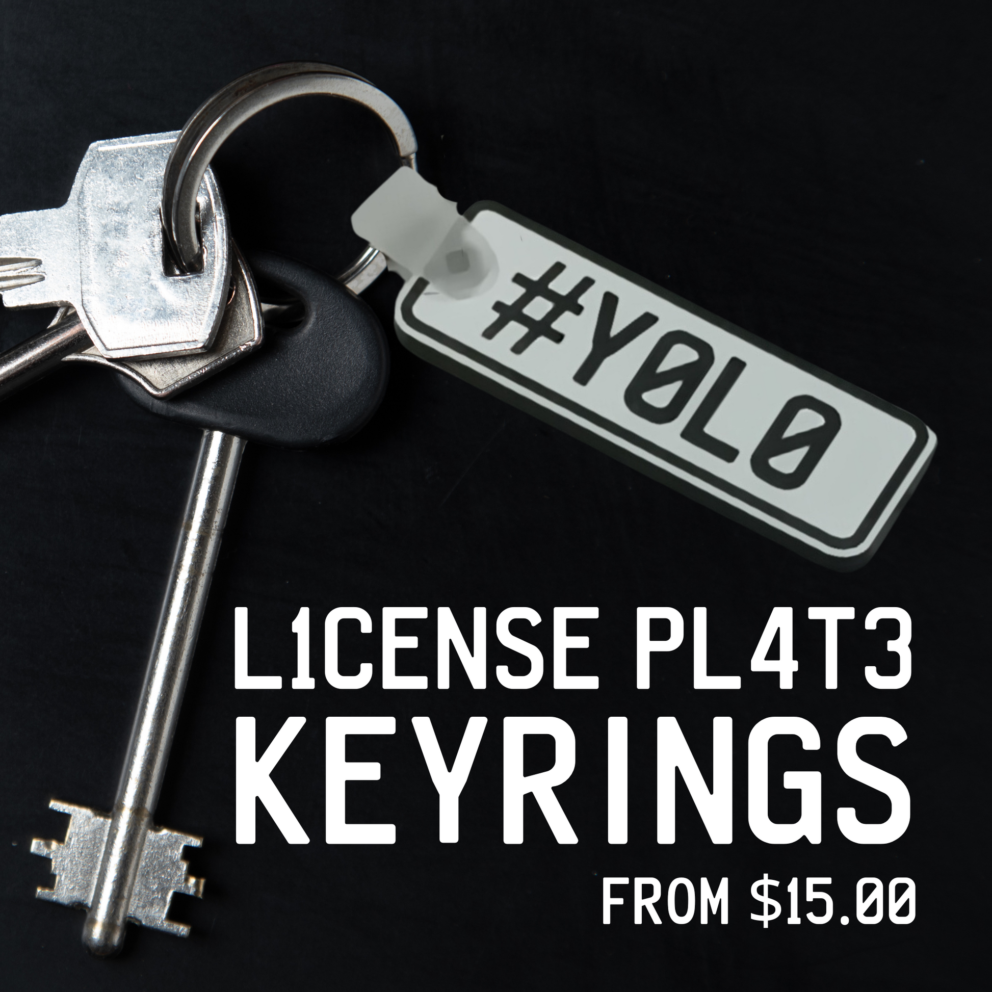 L1CENSE PL4T3 KEYRINGS - Creative Printz