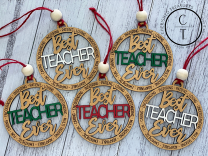 Best TEACHER Ever ornament - Creative Printz