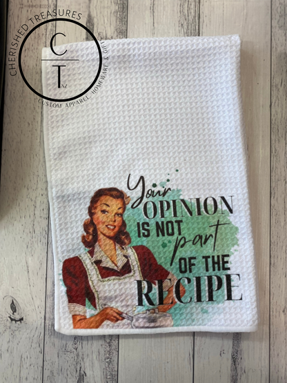 50'S Housewife Printed Waffle Tea Towel - Creative Printz